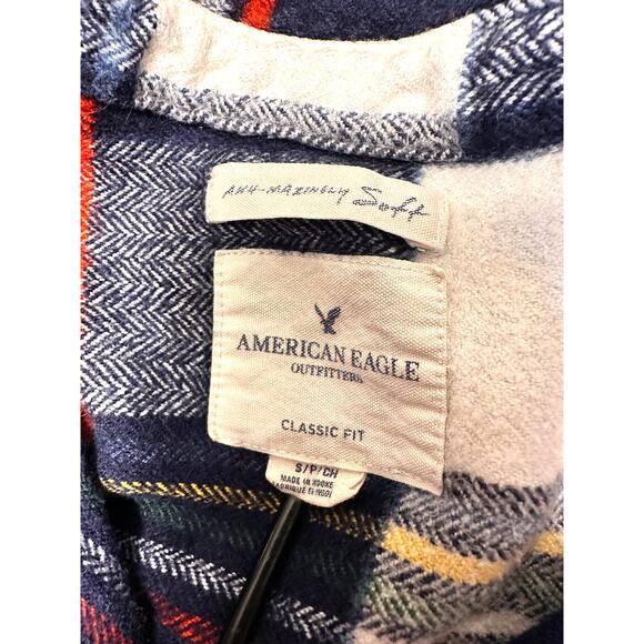 American Eagle Amazingly Soft Plaid Button-Up Shacket Womens Size Small - Picture 11 of 11